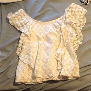 Off shoulder lace top